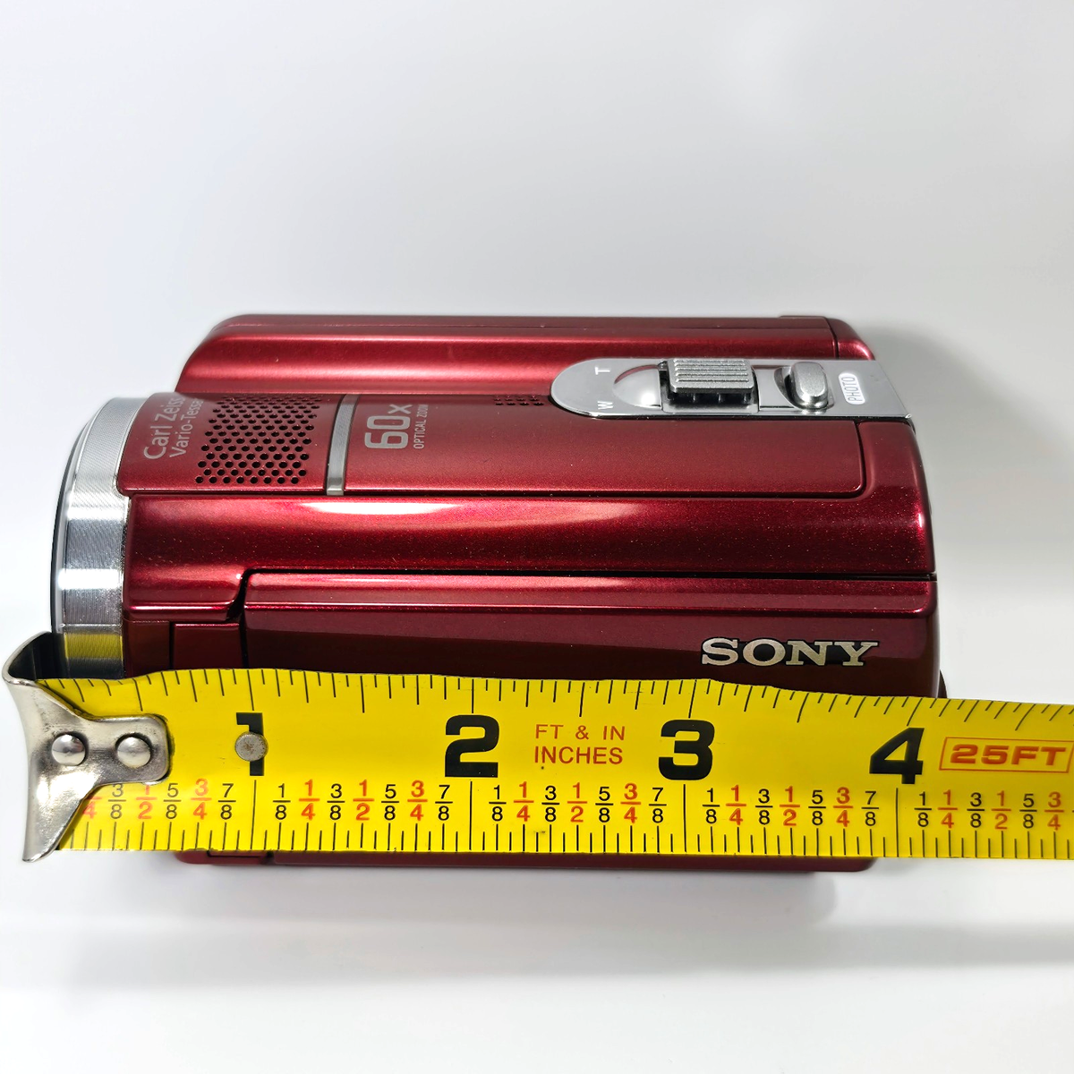 Sony Handycam DCR-SR68 Red 80GB HDD Camcorder w/Charger & Battery