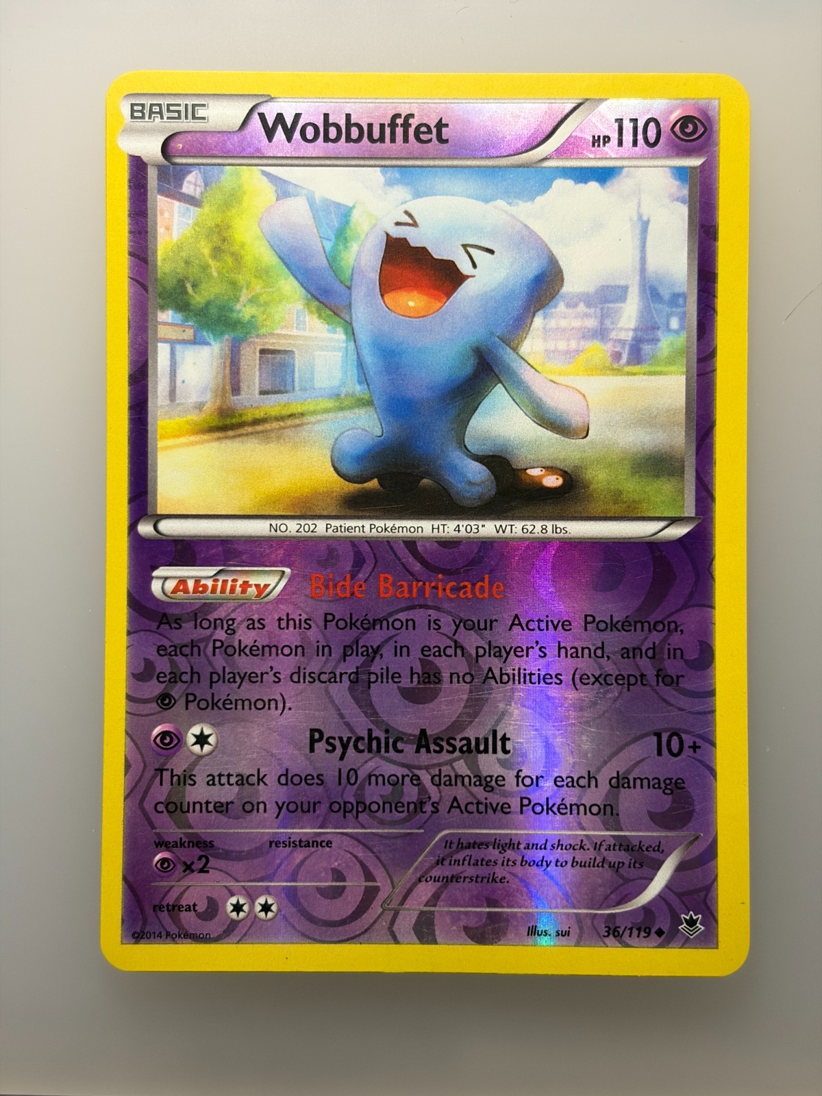 Wobbuffet 36/119 XY - Phantom Forces Reverse Holo