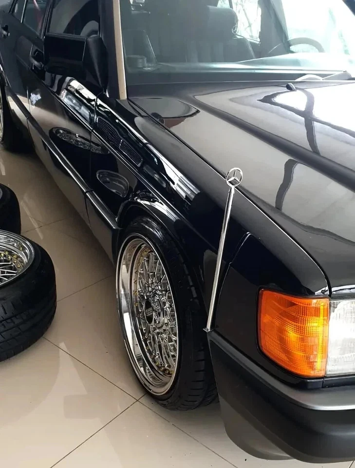 For Mercedes Benz Chrome Flag Pole Diplomatic Flag Holder Compatible with all MB — 第 2/4 张图片