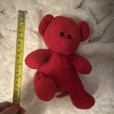 Russ Red Teddy Bear Plush Stuffed Animal Small 7in for Ages 3-7 Years 7152