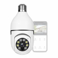 MEGAWHEELS 1080P E27 Bulb Camera PTZ Camera Night Vision IP Camera Home Security