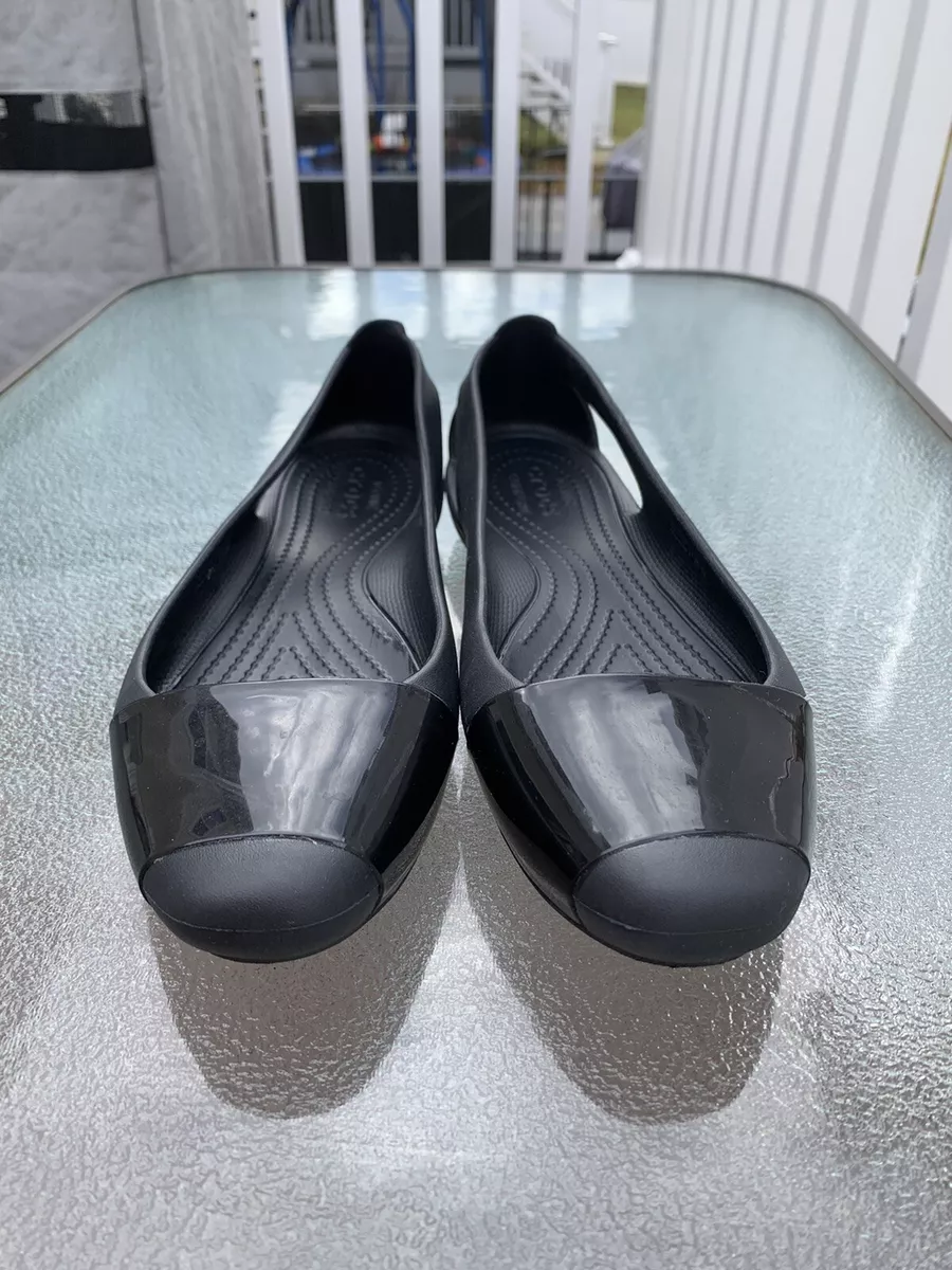 Crocs sienna cheap shiny flat