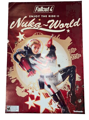 Fallout 4 Nuka Cola Girl & Nuka Cola World Map Double-Sided Promo Poster 