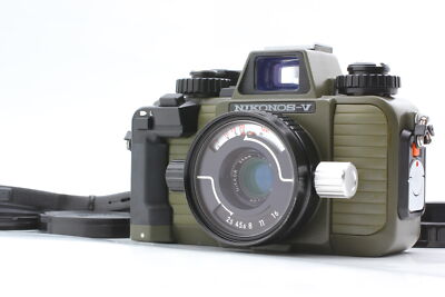 Near MINT] Nikon Nikonos V Olive Green UW Film Camera 35mm f2.5 