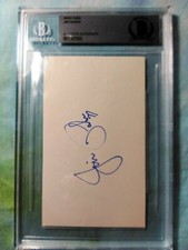 Jim Parker Signed Autograph Index Card Cut COLTS #77 HOF Beckett Slabbed COA