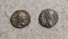 Monnaies Romaines Commode et Septime Sévère LOT de deux deniers fourrés