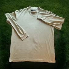 Greg Norman Long Sleeve Golf Shirt TPC Sawgrass The Players Men's Size L Green