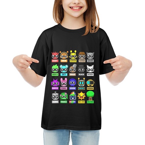 Funny Sprunki Kids Shirt All My Sprunki Toys Youth Kids T-Shirt - Picture 4 of 19