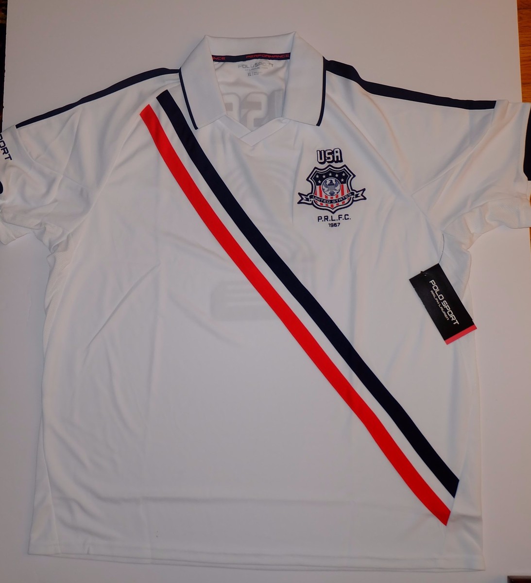 NWT AUTHENTIC Ralph Lauren Polo Sport USA Micro-Dot Jersey
