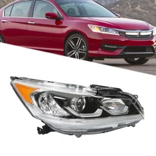 Headlight Assembly For 2016-2017 Honda Accord w/LED DRL Passenger Side Halogen