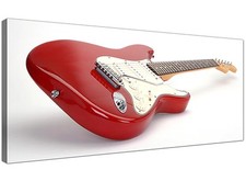 Red Cheap Canvas Wall Art of Fender Electric Guitar 1007