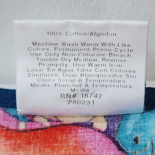 VTG Unisex Scrub Top Colorful Wild Horses Print Size S Cotton Vibrant Medical - Picture 7 of 10