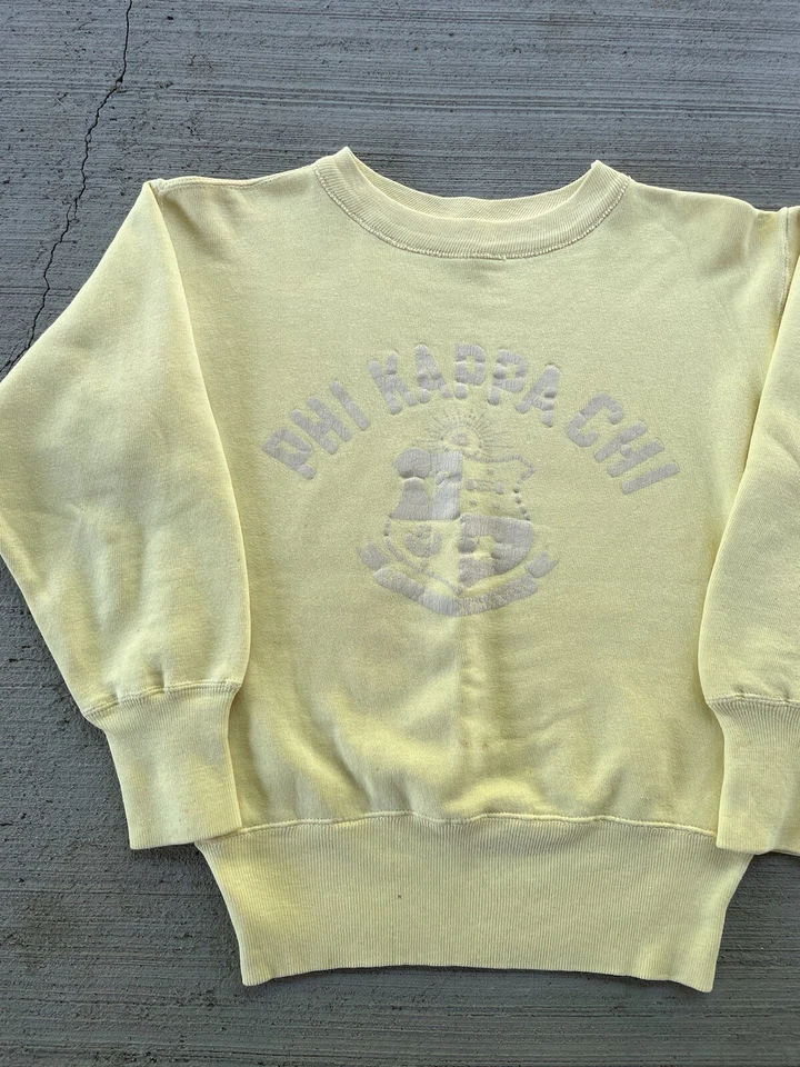 Rare 50s Vintage Champion Running Man Fraternity Sorority Sweatshirt  - Image 2 of 4