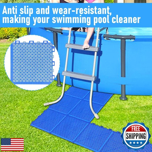 20Pcs Pool Drainage Mat,10.3" x 10.3"above Ground Walkways, Pool Mat with Mul - Picture 5 of 5