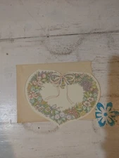 Vintage American Greeting Corp. Floral Note Card