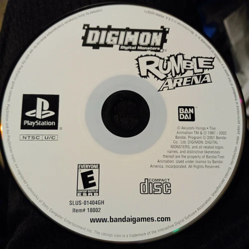 Digimon Rumble Arena (Sony PlayStation 1, 2002) PS1 DISC ONLY, TESTED