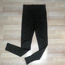 Forever 21 Pants Womens S Faux Suede Ivory Ankle Elastic Waist Brown 24x27