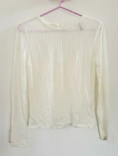 H&M Divided Knit Top Long Sleeve Women's Size M New 