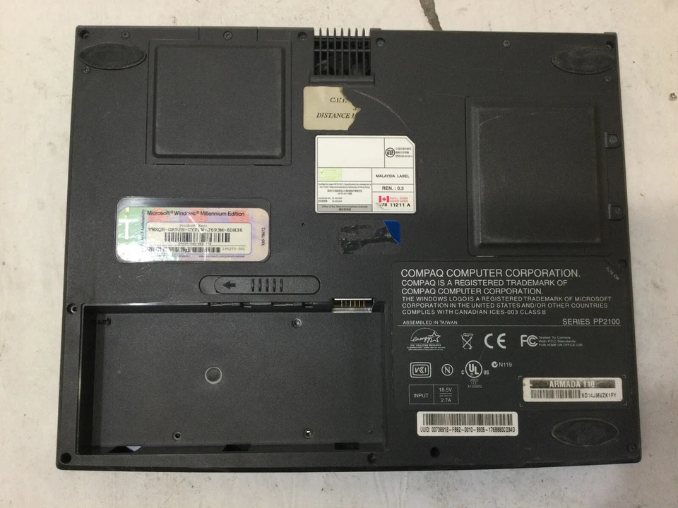 COMPAQ ARMADA 110-PP2100 - FOR PARTS - 256MB RAM - INTEL PENTIUM - READ DESC -BB - Image 4 of 4