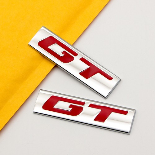 Chrome/Red Metal Gt Engine Race Motor Swap Emblem Badge for Trunk Hood Chrome/Red Metal Gt Engine Race Motor Swap Emblem Badge for Trunk Hood