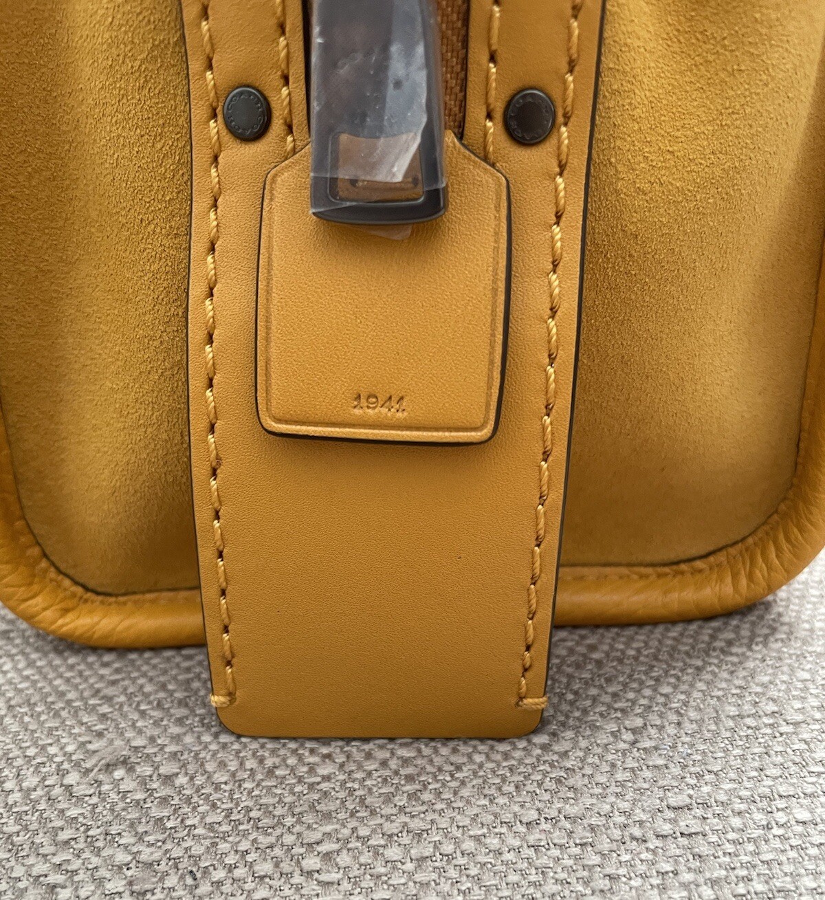 Coach Rogue 30 bag MTO With Snakeskin Detail In Dark Tonal Yellow NWT Authentic image 7