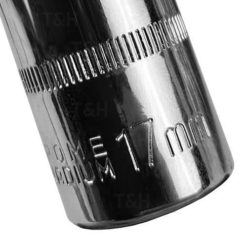 BERGEN-Hex-Socket-H17mm-1-2-034-Drive-55mm-17mm-Hex-Key-Single-Socket-Allen-Key