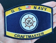 US NAVY CRAFTMASTER Rating Rate MOS Embroidered HAT PATCH