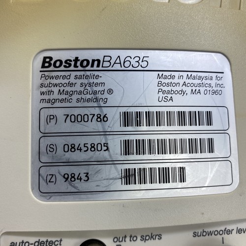 Boston Acoustics BA635 Computer Gaming Speakers, 2 & Subwoofer System *READ* - 第 7/10 張圖片