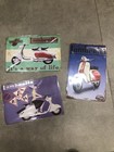 3 x Man Cave Metal Art Signs Lambretta Mod Scooter Motorbike Biker Ride
