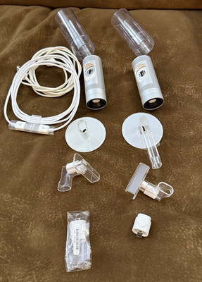 Lot of 2 Apple iSight FireWire Cameras A1023 w/ Stands Cables & More