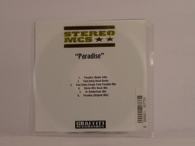 STEREO MC'S PARADISE (E89) 6 Track Promo CD Single including Picture Sleeve GRAF