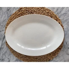 Vintage white Crooksville China American Ironstone medium 13-inch platter