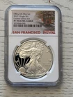 2017-S Proof $1 American Silver Eagle Limited Edition Set NGC PF70UC Trolley ...