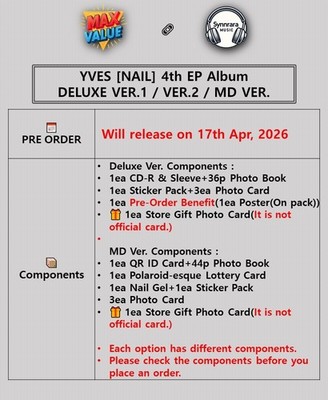 YVES [NAIL] 4th EP Album DELUXE Ver./ CD-R+Photo Book+Sticker Pack