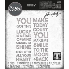 Sizzix Thinlits 665925 Bold Text 2 Dies by Tim Holtz