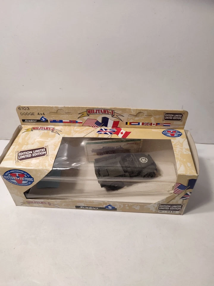 SOLIDO MILITAIRE 6103  - DODGE 4X4  - 1/43 PARFAIT ETAT  BOITE EDITION LIMITE - Photo 2/4