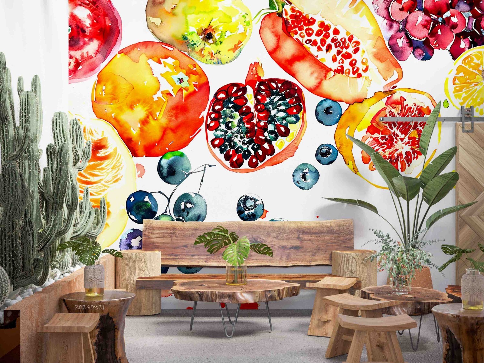 3D Fruit Watercolor Wall Murals Wallpaper Murals Wall Sticker 10