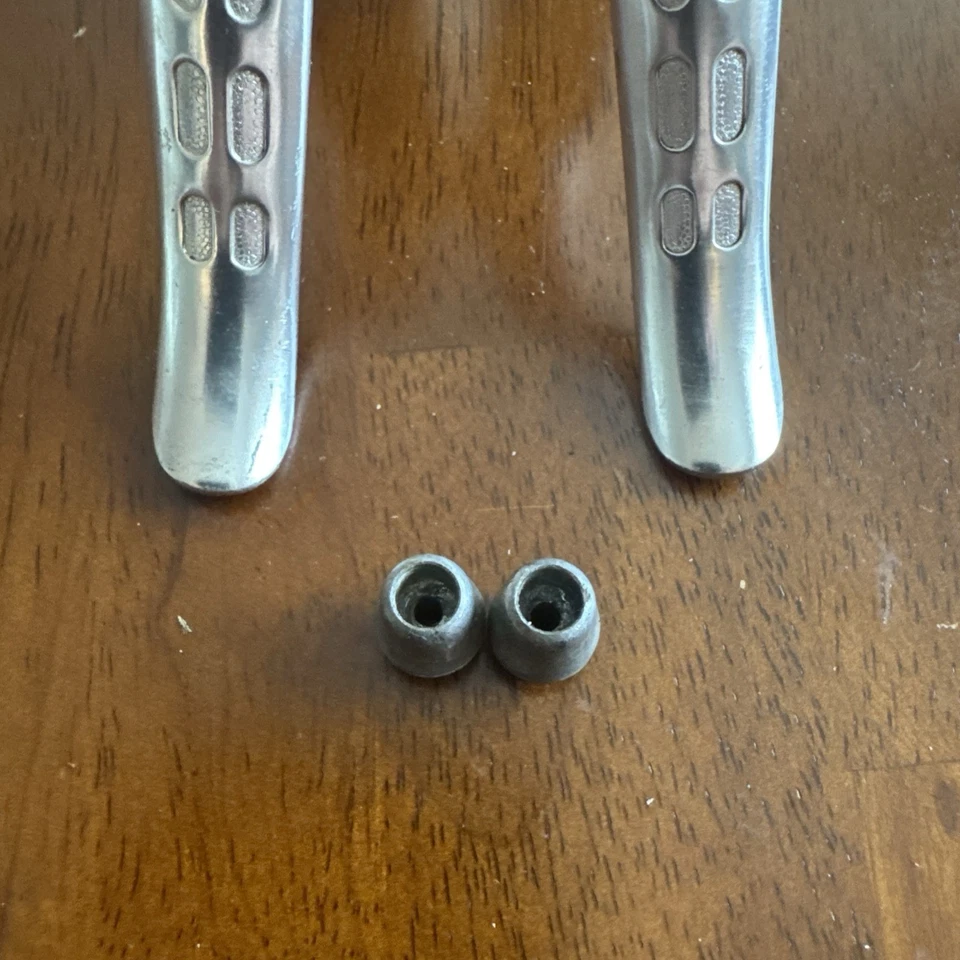 Juego de palancas de freno vintage Shimano BL-H105 - bicicleta de carretera - plateado - usado Foto 4 de 4