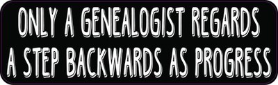 StickerTalk Genealogy Magnet Step Backwards Progress 10x3 inch