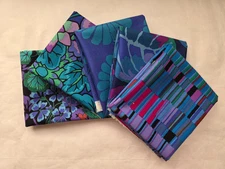 5 Fat Quarters - Blue Kaffe Fassett FQ 18 x 22 100% Cotton Quilting Fabric V. 15