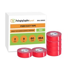 9 Mil Red Duct Tape 864 Rolls Utility Heavy Duty Adhesive Tape 2" x 60 Yards