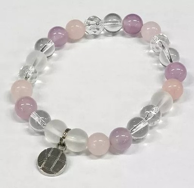 Movic Soma Saito Natural Stone Bracelet Rose Quartz Crystal Beads Edition
