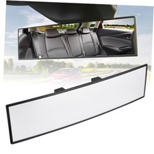 Rear View Mirror, Universal.8Inch Panoramic Convex 1 Clear Black frame 