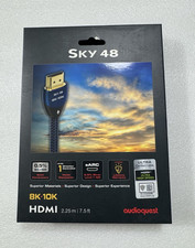AudioQuest Sky 48 7.5 ft HDMI Cable Ultra High Speed eARC 8K Blue/Black