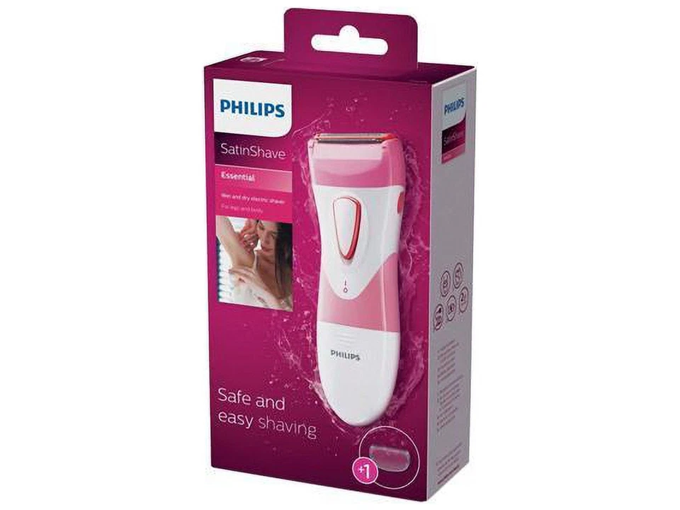 Philips SatinShave Essential Women's Wet / Dry Leg Electric Shaver, Pink, HP6306 - Image 4 of 4