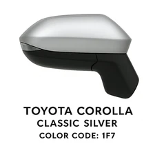 NEW SILVER Mirror fits 20-25 TOYOTA COROLLA SEDAN Passenger RH Power Heat Signal
