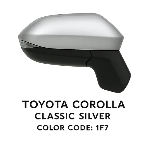 NEW SILVER Mirror fits 19-25 COROLLA HATCHBACK Passenger RH Power Heat Signal