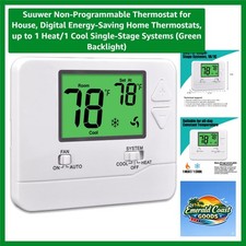 Non-Programmable Thermostat with Clear LCD Display  Ideal for Single-Stage HVAC