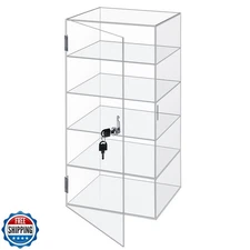 Barydat Acrylic Display Case with Lock Key Countertop Display Cas