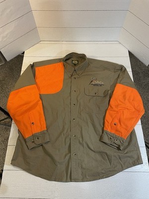 Cabelas Pheasant Classic S Dakota Shirt Mens 2XL Beige Orange Shooting Hunting